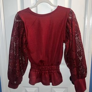 Burgundy blouse